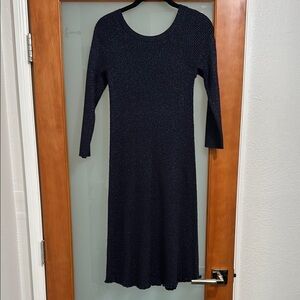 Anthropologie Blue Sheath Long Sleeve Dress